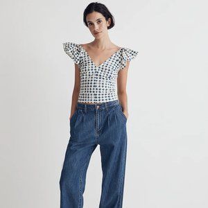 Madewell Shibori-Print V-Back Top